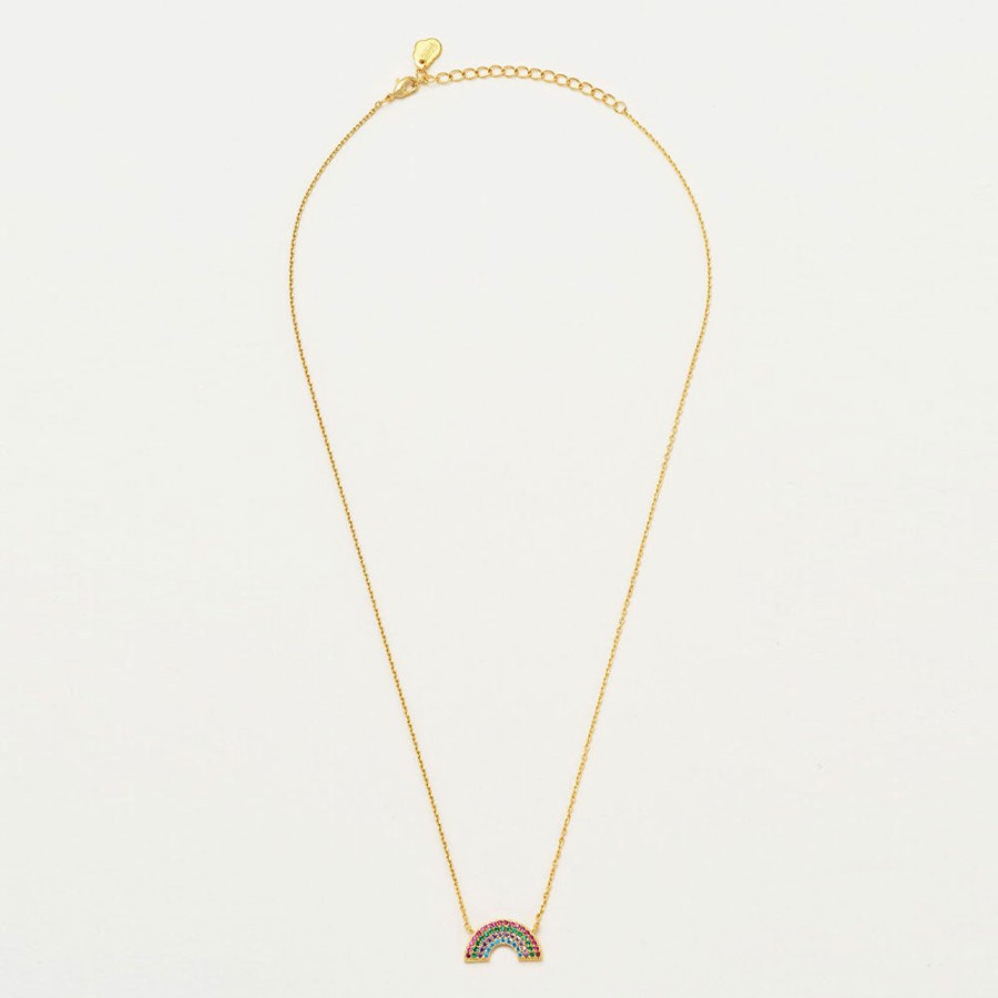 New ESTELLA BARTLETT Gold Plated Rainbow Necklace