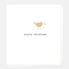 Hot CAROLINE GARDNER Gold Foil Embossed Robin Christmas Card