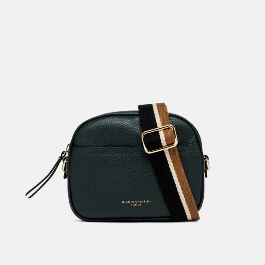 Hot GIANNI Deep Green Leather Nina Camera Bag