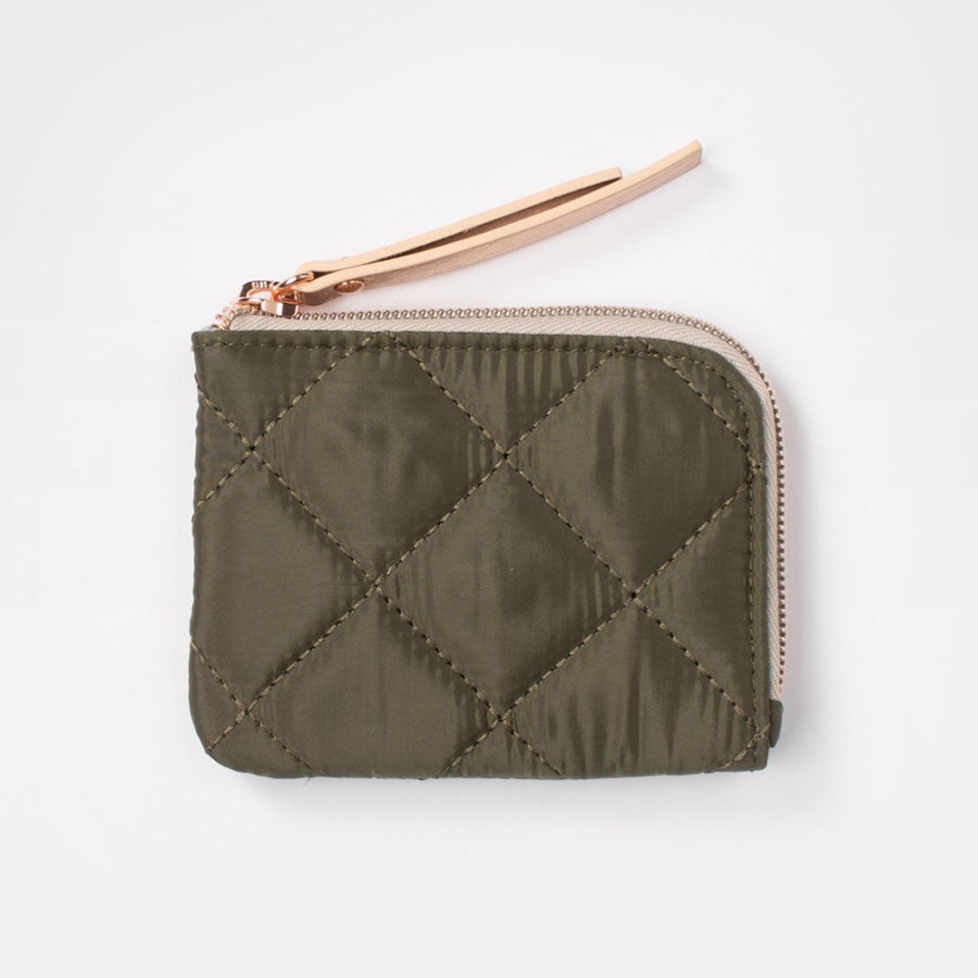 Hot CAROLINE GARDNER Khaki Quilted Corner Purse