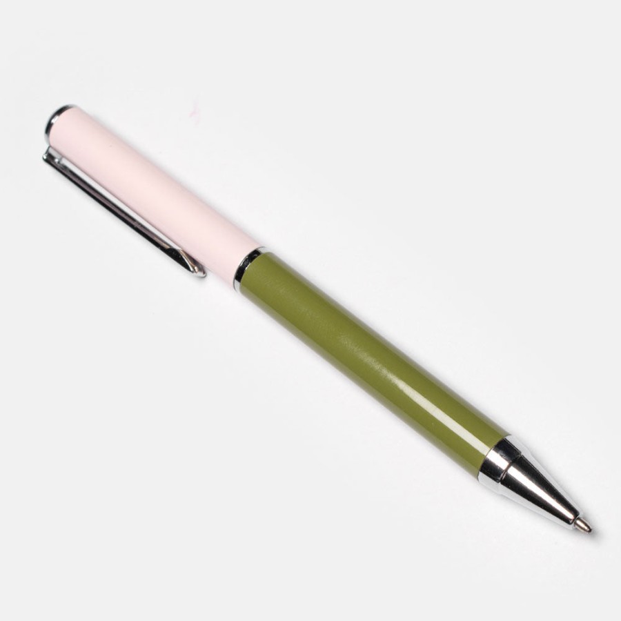 Online CAROLINE GARDNER Pale Pink/Khaki Colourblock Boxed Pen