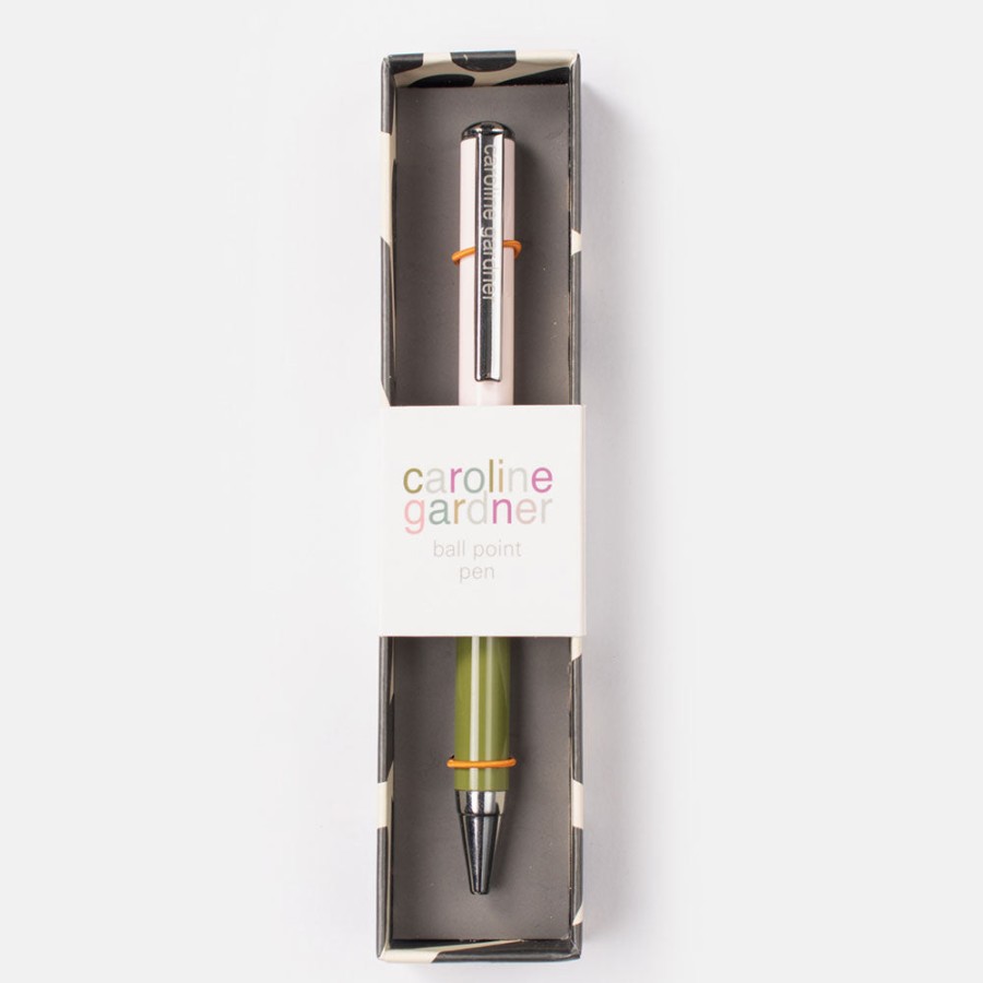 Online CAROLINE GARDNER Pale Pink/Khaki Colourblock Boxed Pen