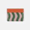 Online CAROLINE GARDNER Pink/Green Wave Stripe Cardholder