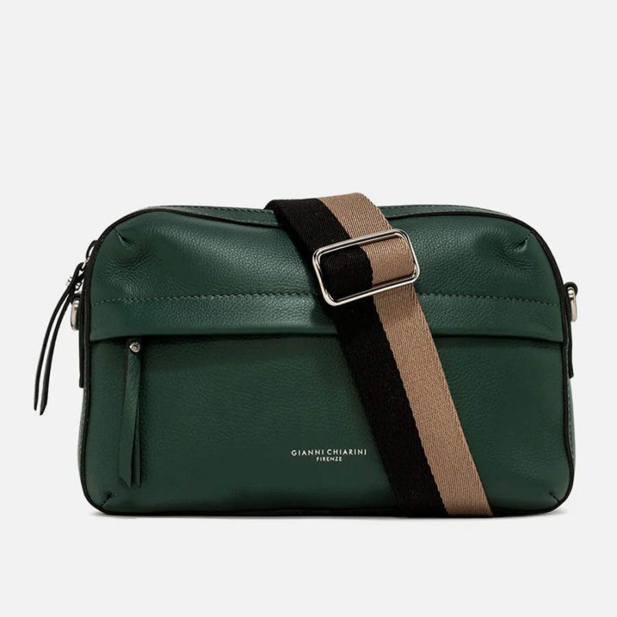 Clearance GIANNI Forest Green Leather Rebecca Crossbody Bag