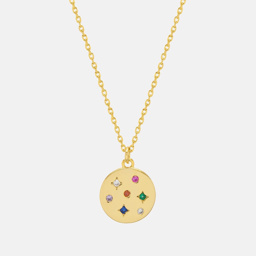 Online ESTELLA BARTLETT Gold Plated Gem Coin Necklace