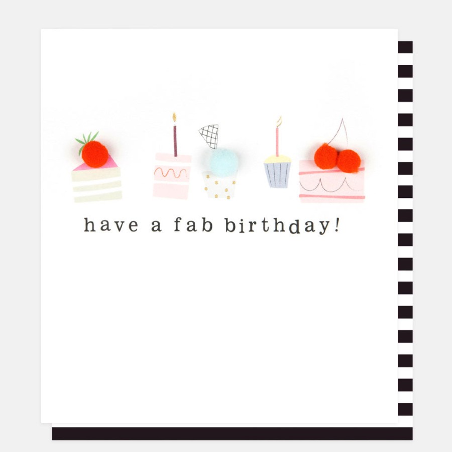 Online CAROLINE GARDNER Pom Pom Cakes Birthday Card