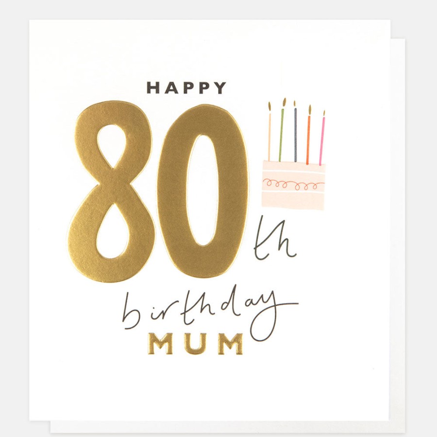 Clearance CAROLINE GARDNER Cake 80Th Birthday Card For Mum