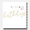 New CAROLINE GARDNER Gold Calligraphy Happiest Of Birthdays Card