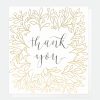 Clearance Caroline Gardner Gold Leaves & Calligraphy Thank You Card