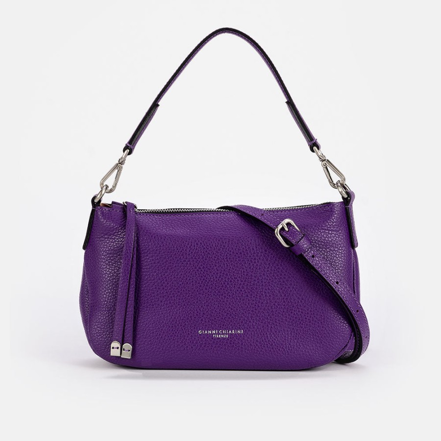 Best GIANNI Purple Leather Nadia Bag