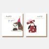 New CAROLINE GARDNER Sausage Dog And Penguin Present Charity Christmas Cards Pack Of 8