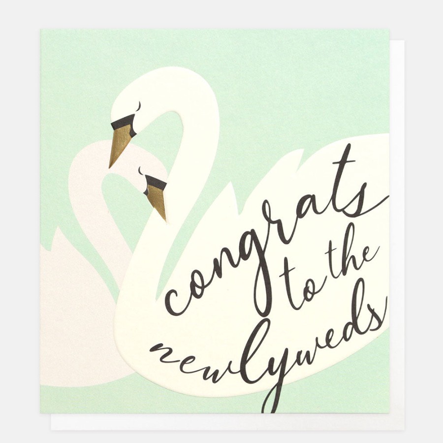 Clearance Caroline Gardner Newlywed Swans Wedding Card