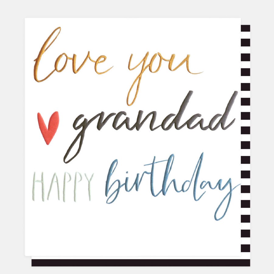 Online CAROLINE GARDNER Heart Happy Birthday Card For Grandad