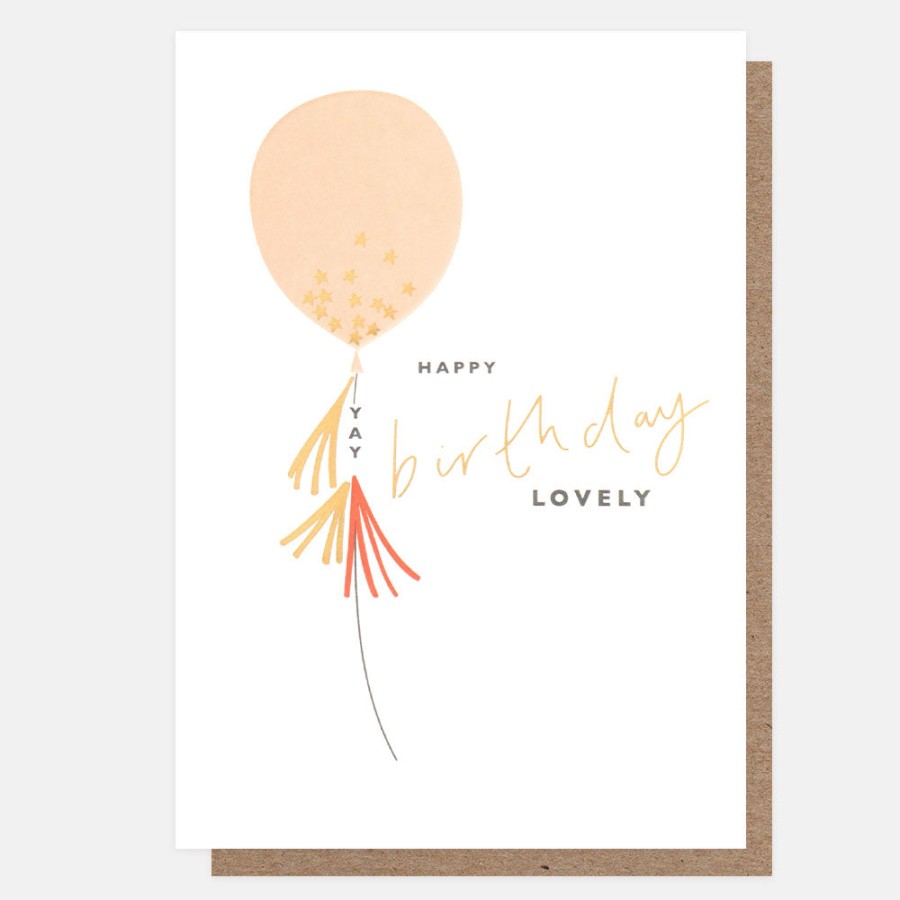 Wholesale Caroline Gardner Pink Sparkly Balloon Birthday Card