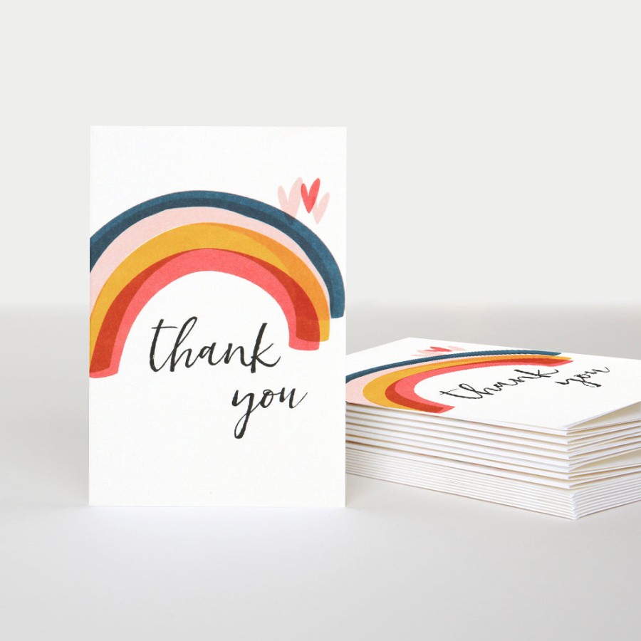 New Caroline Gardner Rainbow Thank You Notecards Pack Of 10