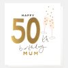 Best CAROLINE GARDNER Champagne Flutes 50Th Birthday Card For Mum