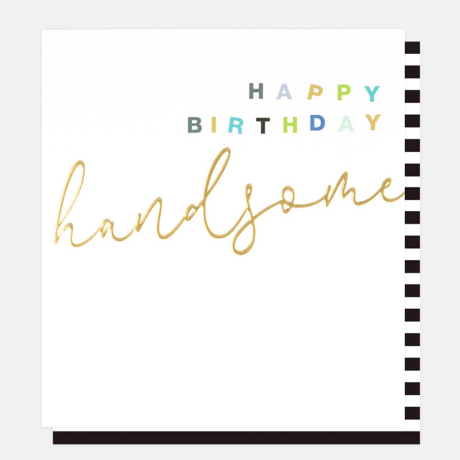 Online CAROLINE GARDNER Gold Calligraphy Handsome Birthday Card