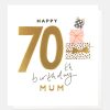 New CAROLINE GARDNER Stack Of Presents 70Th Birthday Card For Mum