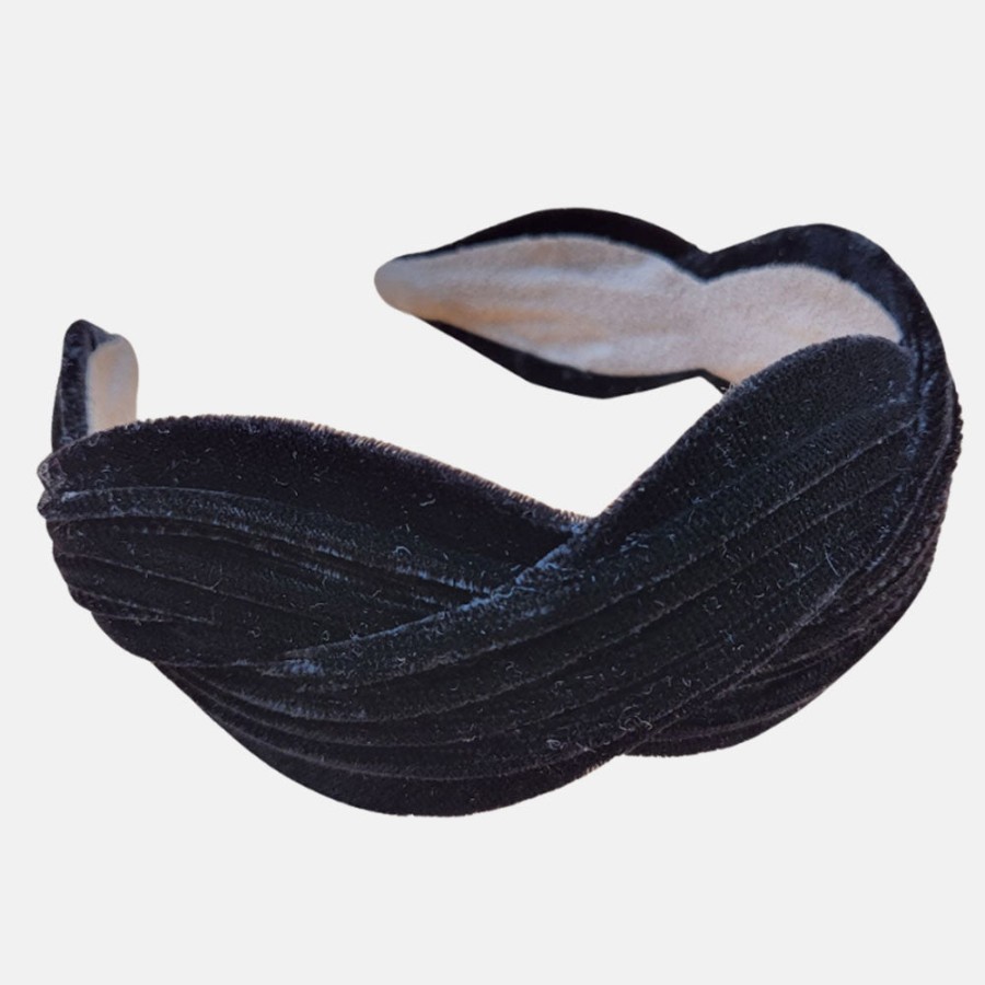 Best PARKSIDE Black Wavy Velvet Headband