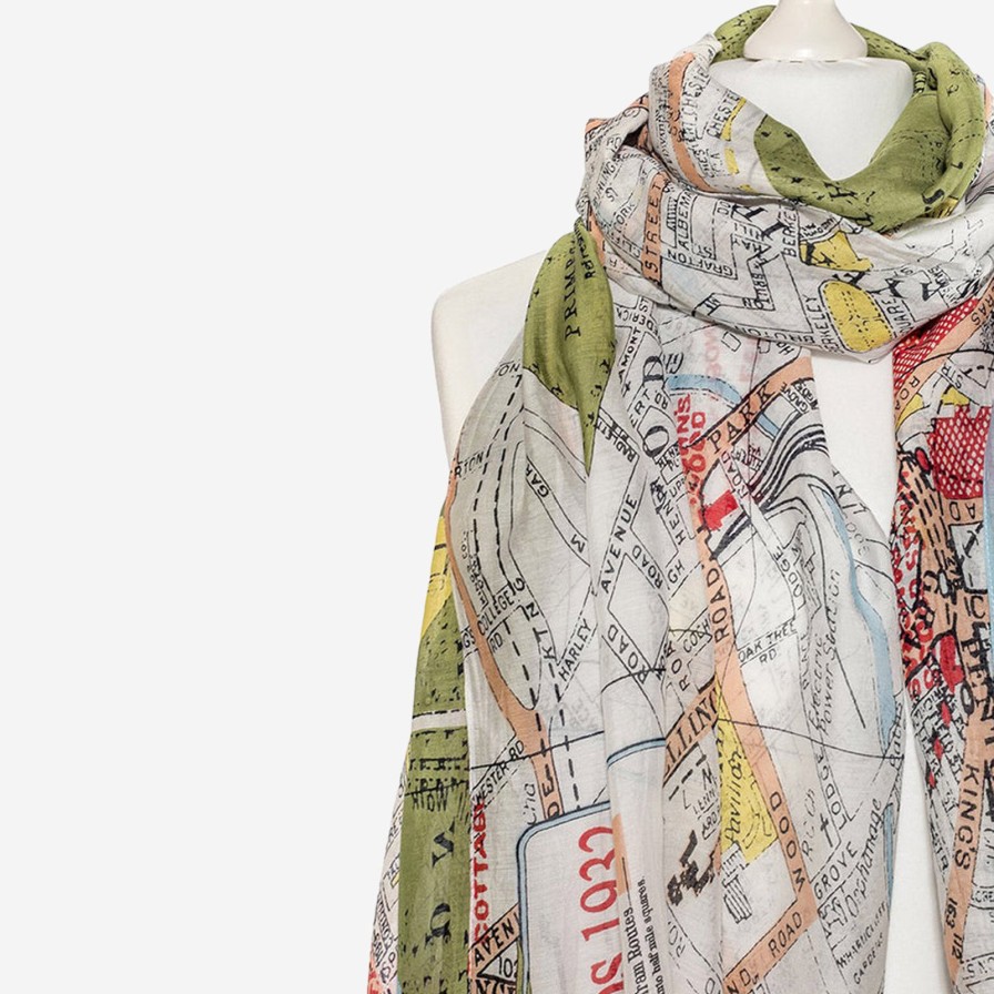 Best ONE HUNDRED STARS London Map Scarf