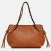 Wholesale GIANNI Tan Leather Rita Shoulder Bag