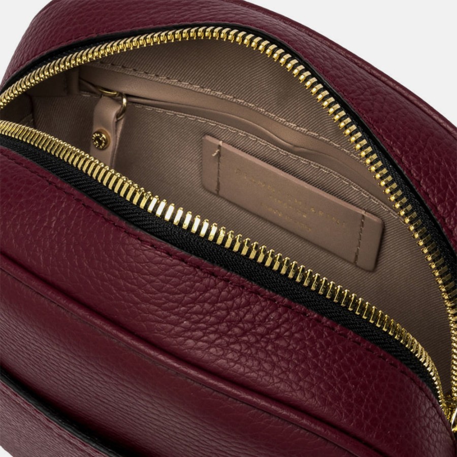 Best GIANNI Red Beet Leather Nina Camera Bag