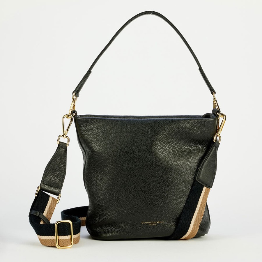 Wholesale GIANNI Nero Leather Mina Crossbody Bag