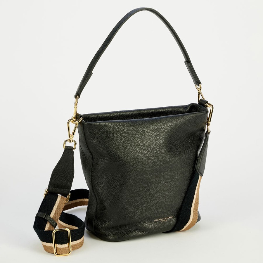 Wholesale GIANNI Nero Leather Mina Crossbody Bag