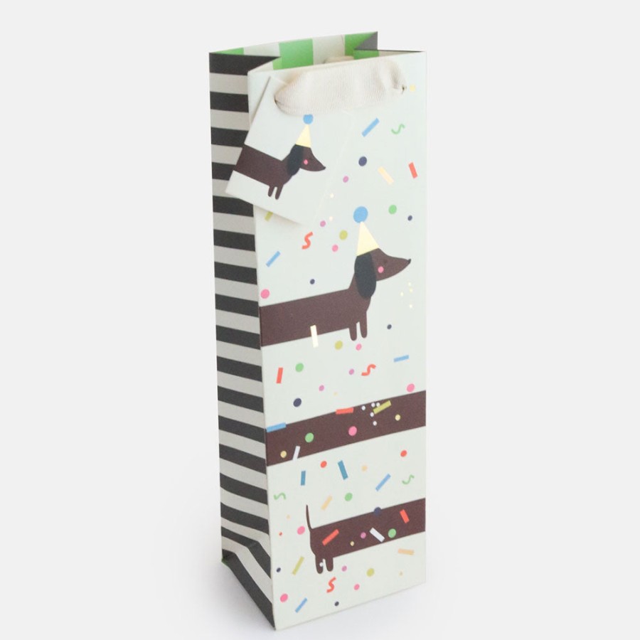 Online Caroline Gardner Confetti Sausage Dog Bottle Gift Bag