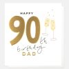 New CAROLINE GARDNER Champagne Flutes 90Th Birthday Card For Dad