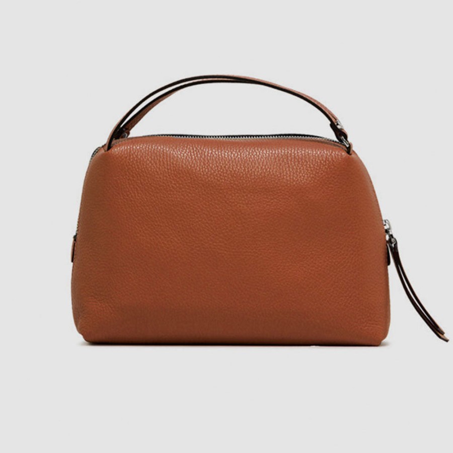 Online GIANNI Ginger Leather Large Alifa Bag