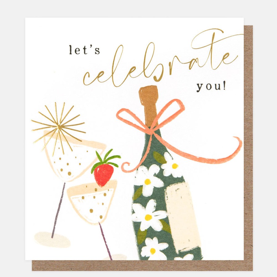 Hot CAROLINE GARDNER Celebrate Bottle & Glasses Card