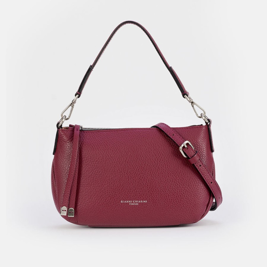 Best GIANNI Red Beet Leather Nadia Bag