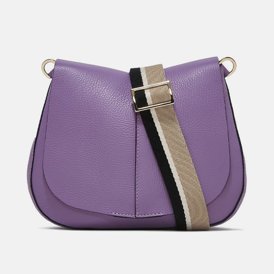 Wholesale GIANNI Lilac Leather Helena Saddle Bag