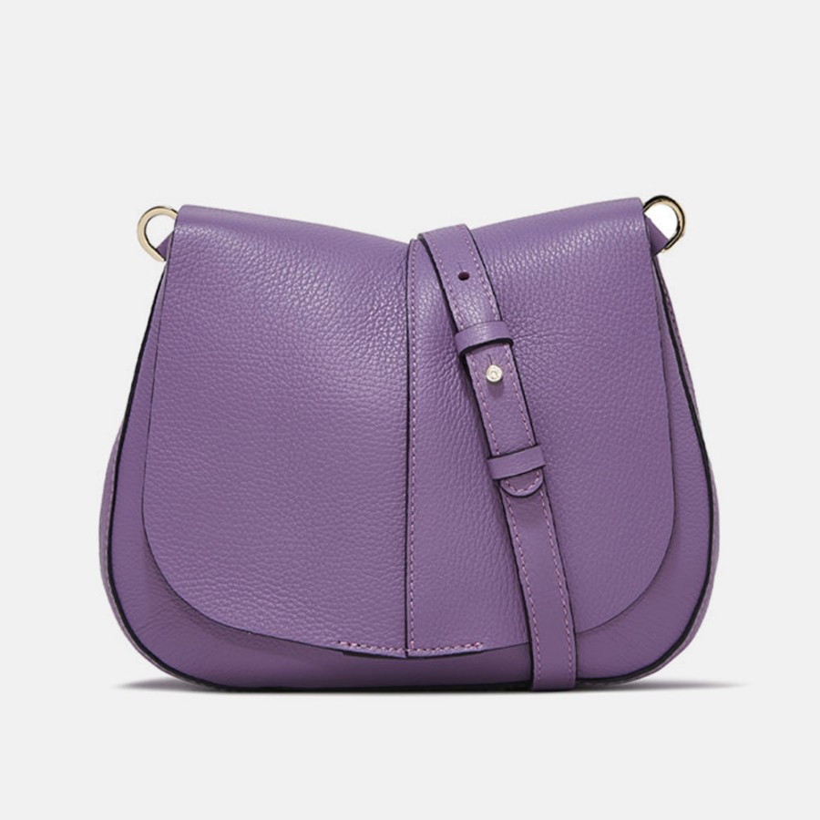 Wholesale GIANNI Lilac Leather Helena Saddle Bag