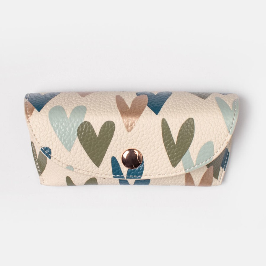 Wholesale CAROLINE GARDNER Multi Hearts Flap Glasses Case