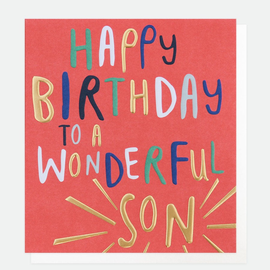 Wholesale Caroline Gardner Text Birthday Card For Son