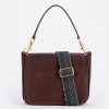 Clearance GIANNI Dark Brown Leather Tea Flap Bag