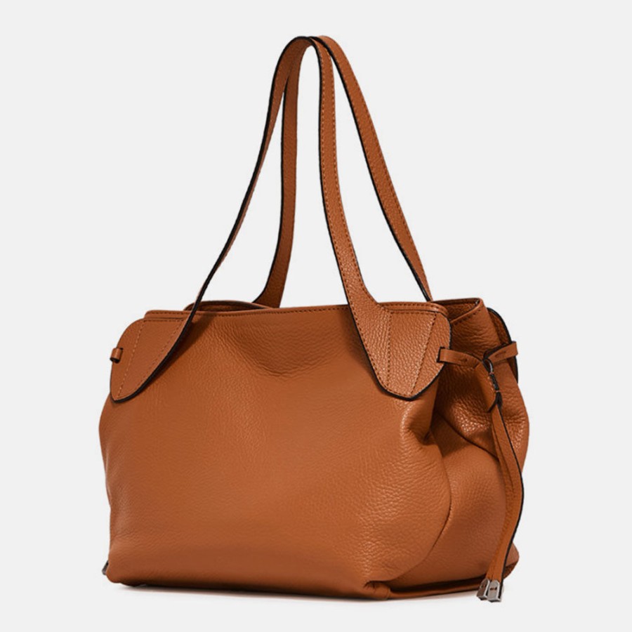 Hot GIANNI Tan Leather Rita Shoulder Bag