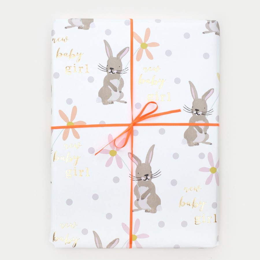 Online Caroline Gardner Bunny New Baby Girl Wrapping Paper