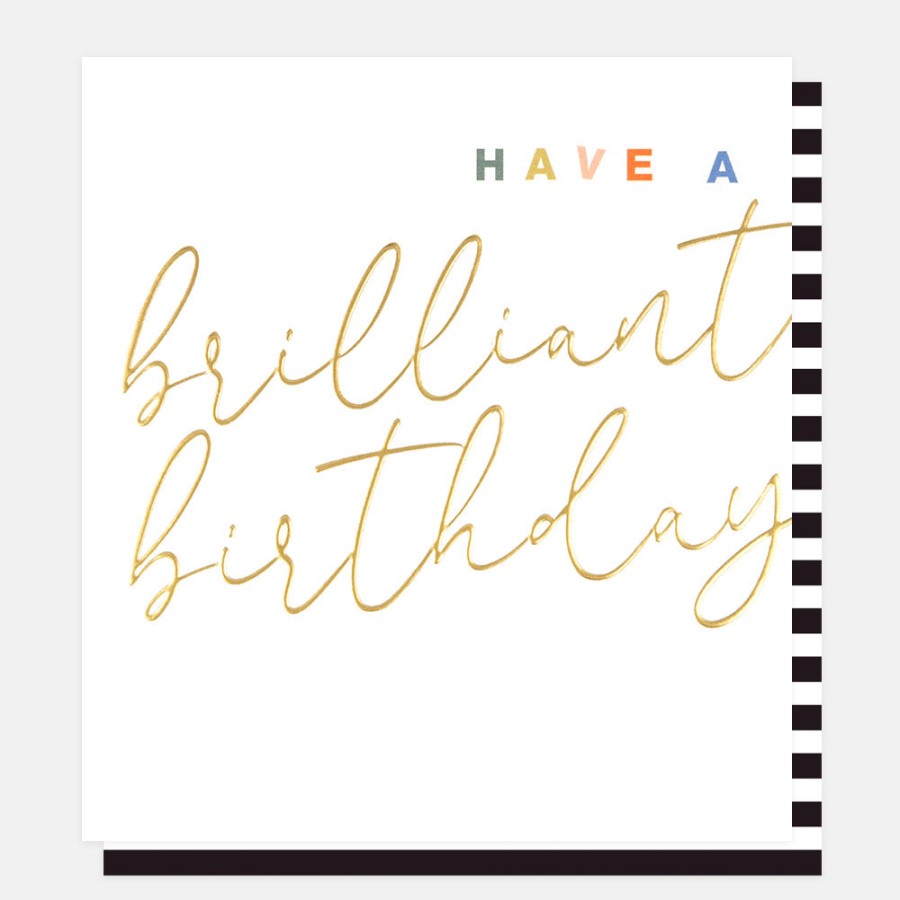 Hot CAROLINE GARDNER Gold Calligraphy Brilliant Birthday Card