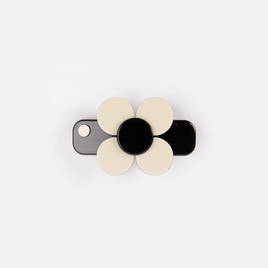 New INKY u0026 MOLE Black/Cream Florence Hair Clip