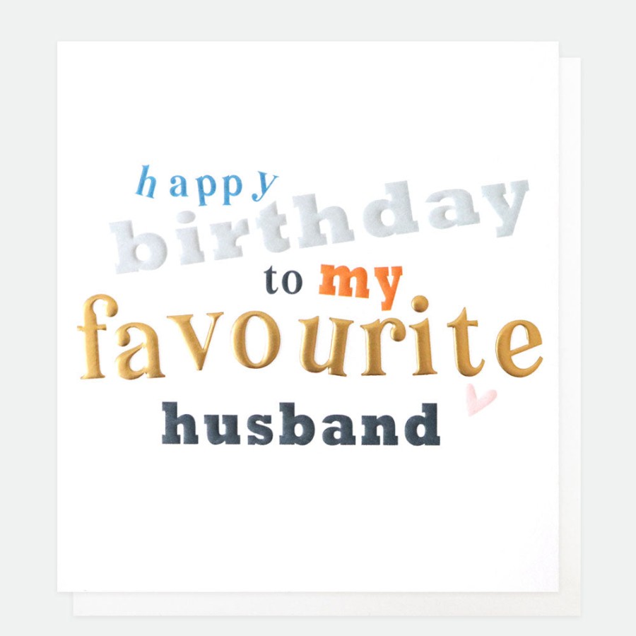 Clearance Caroline Gardner Favourite Birthday Card For Husband