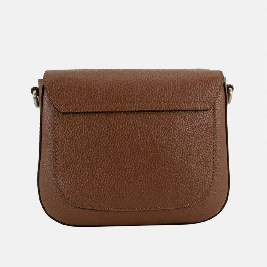 New GIANNI Choc Leather Ally Flap Bag