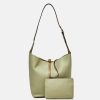 Best GIANNI Soft Green Leather Cora Tote Bag