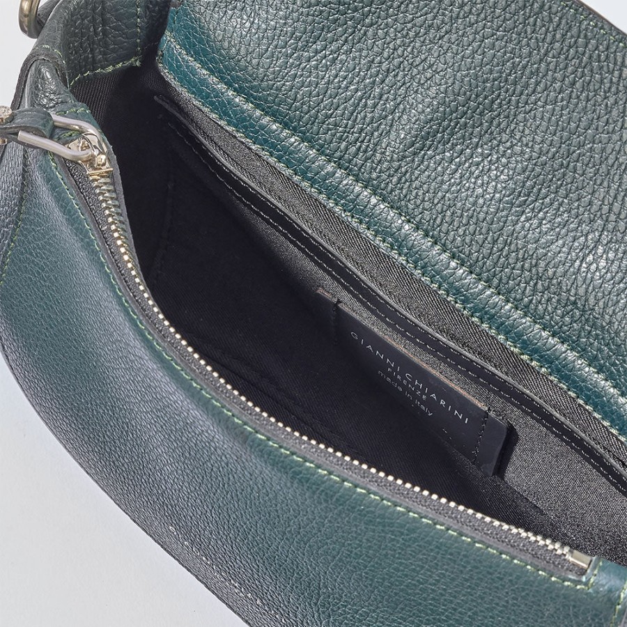 Hot GIANNI Deep Green Leather Ally Bag