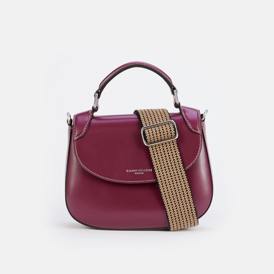 Online GIANNI Red Beet Leather Grace Bag