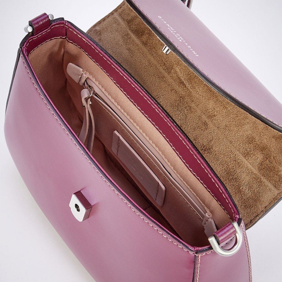 Online GIANNI Red Beet Leather Grace Bag