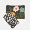 Hot CAROLINE GARDNER Floral/Hearts Set Of 2 Travel Pouches