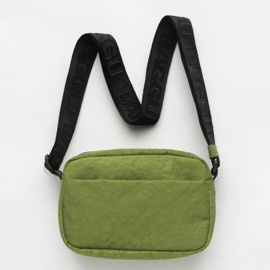 Wholesale BAGGU Lime Recycled Nylon Crossbody Camera Bag